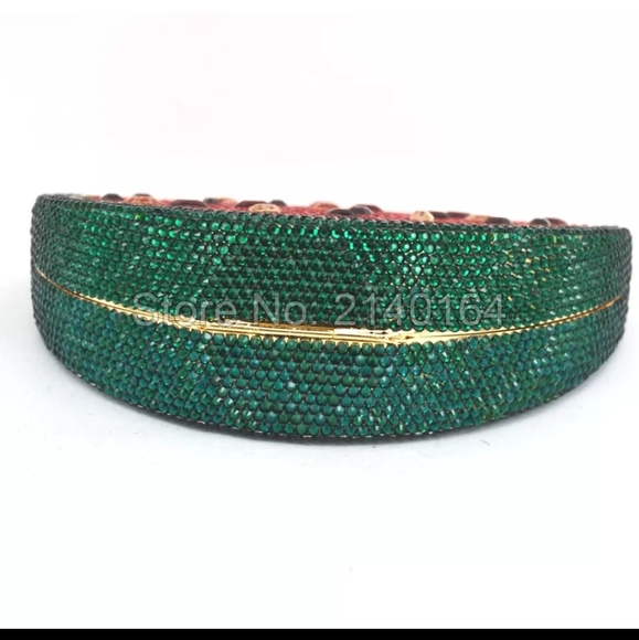 🌍NWT  Crystals  crossbody Clutch  bag black&gold "seeds" - Picture 7 of 9